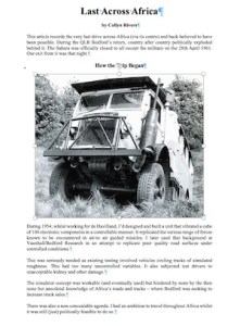 Icon Last Across Africa 1959